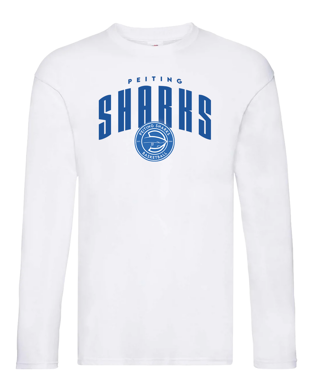 Longsleeve Sharks – Weiß