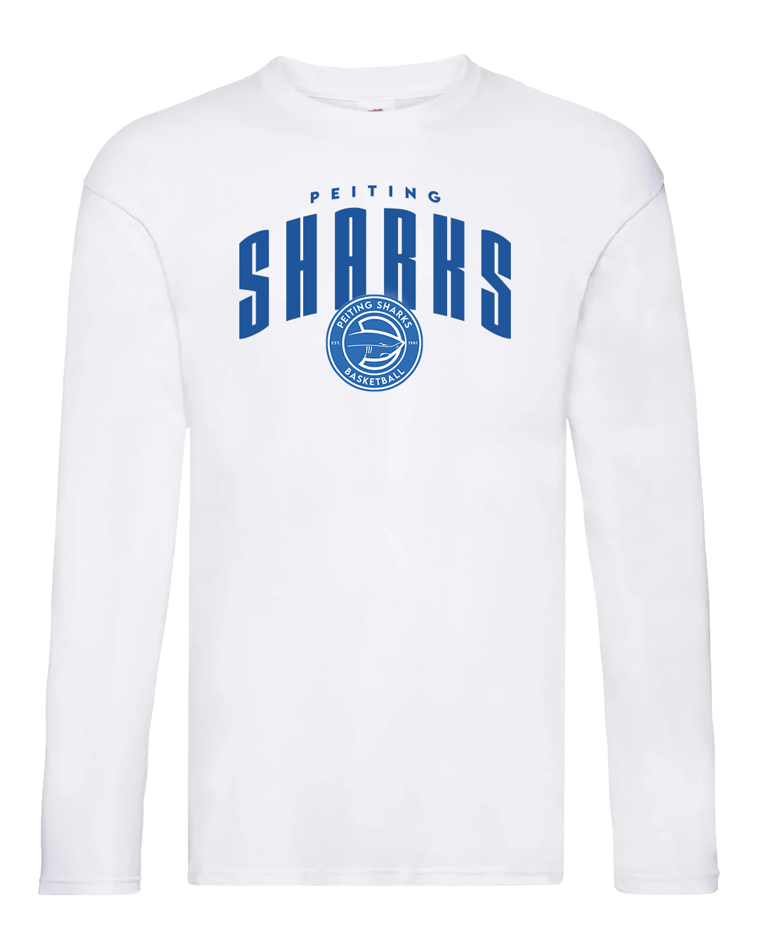Longsleeve Sharks – Weiß