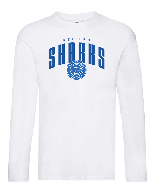 Longsleeve Sharks – Weiß