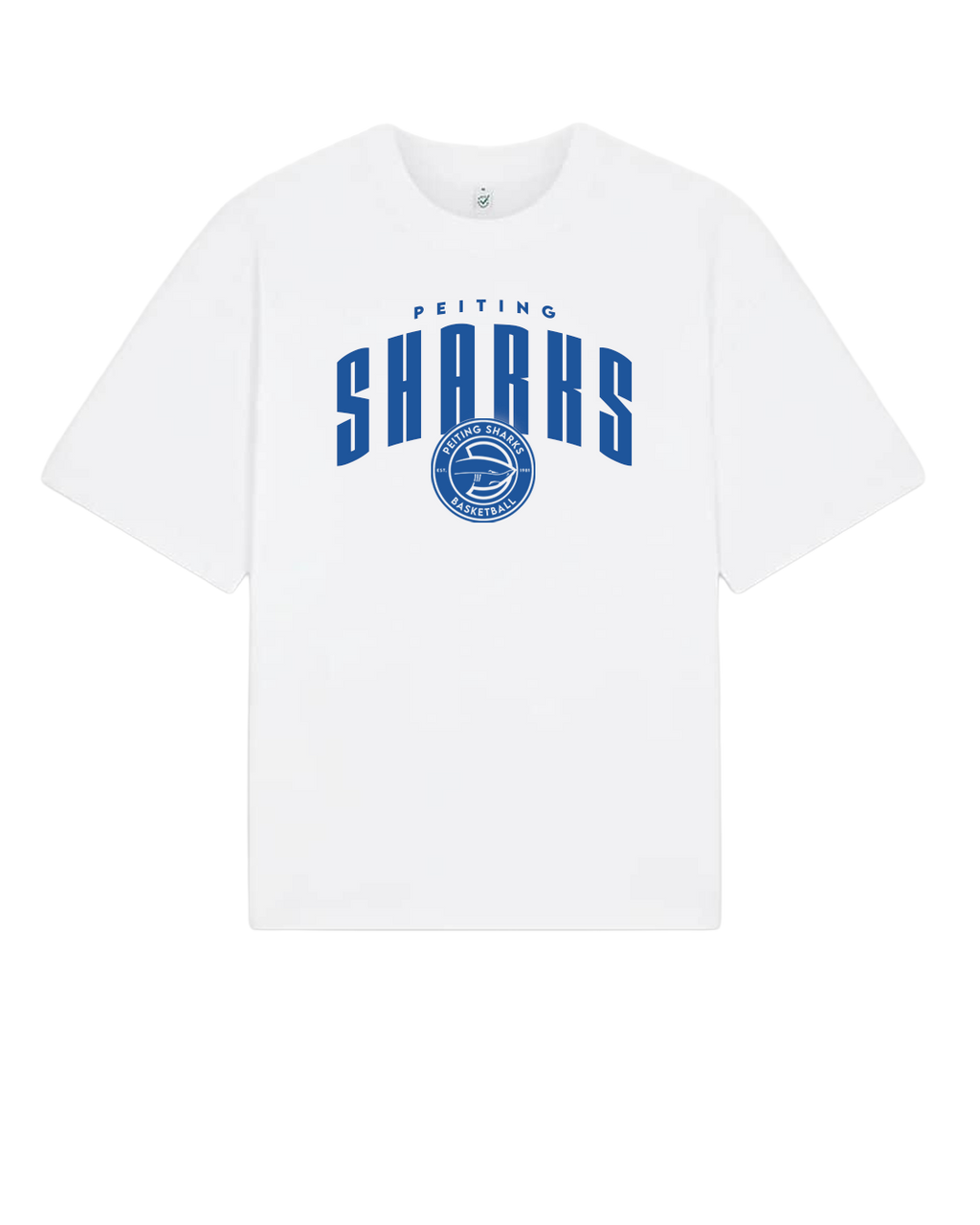 Oversized Tshirt Sharks – Weiß