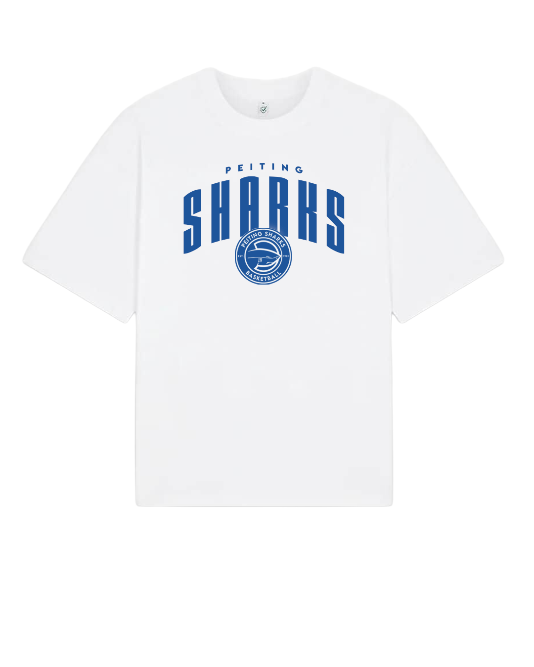 Oversized Tshirt Sharks – Weiß