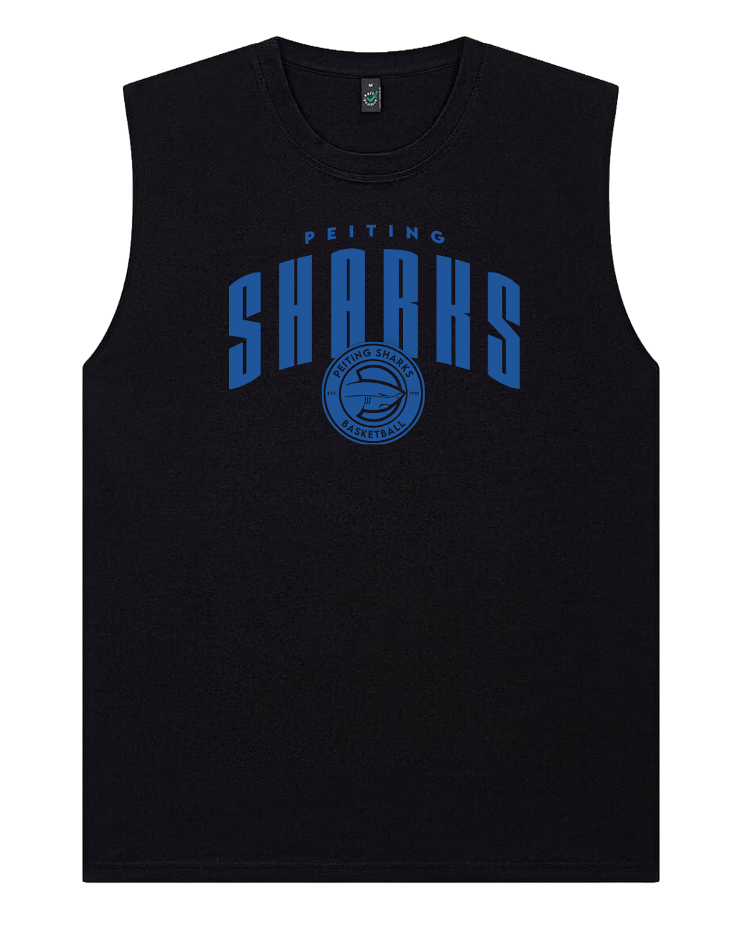 Tanktop Sharks – Schwarz